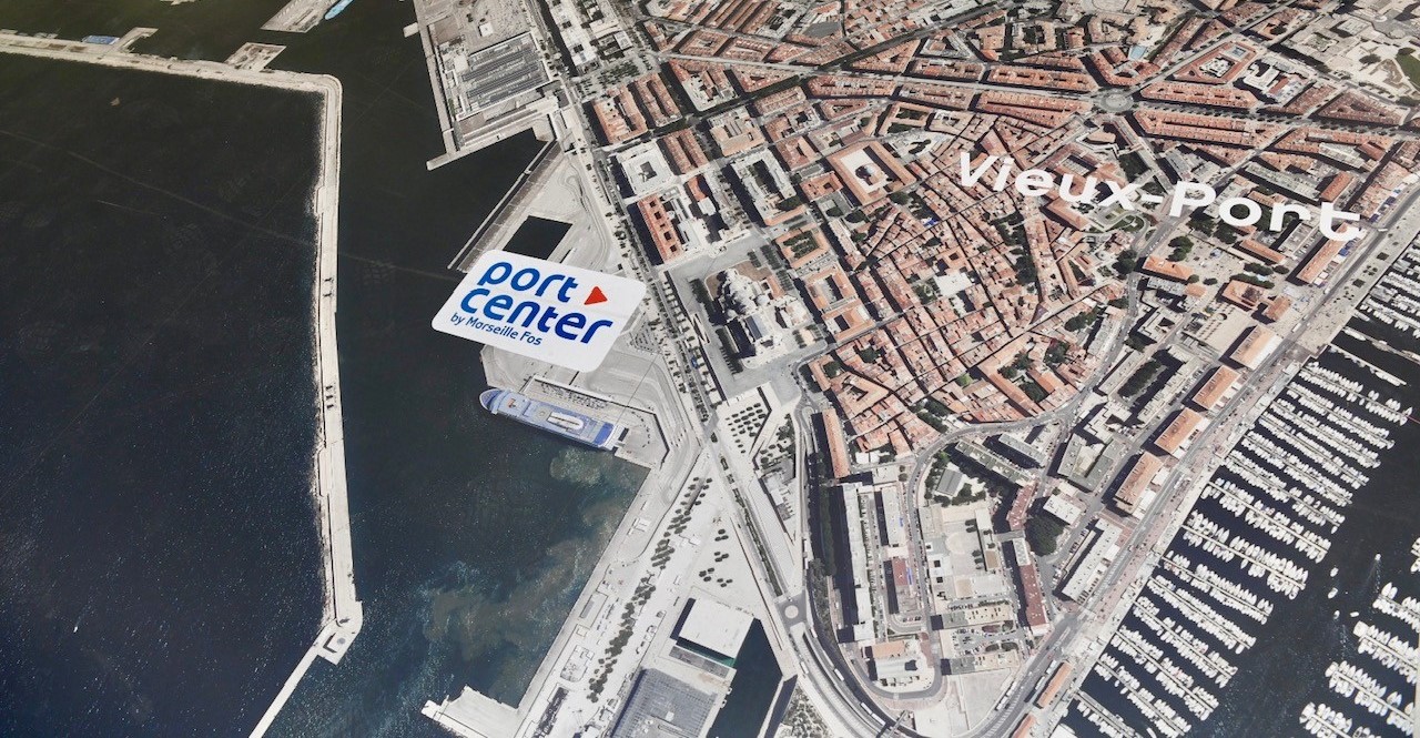 Photo de la localisatio,n du port center de marseille 