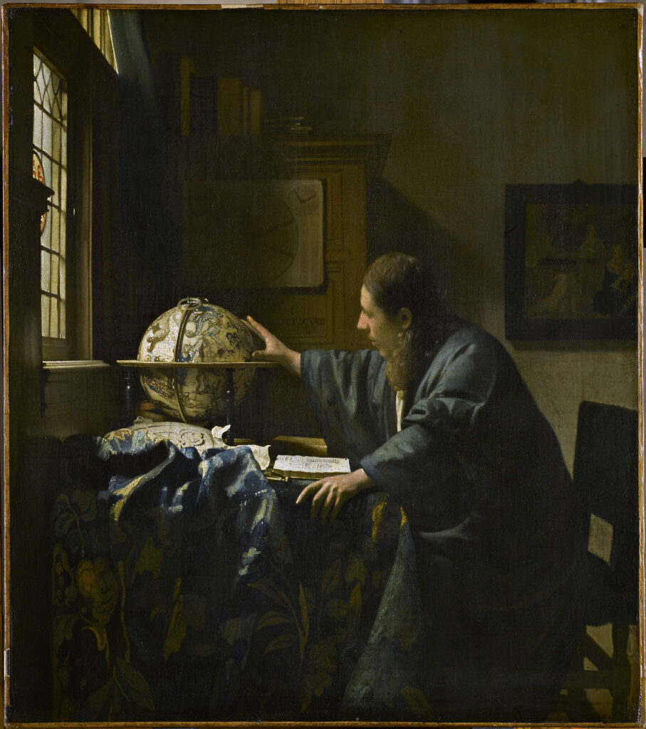 Tableau L’Astronome de Johannes Vermeer, 1668.