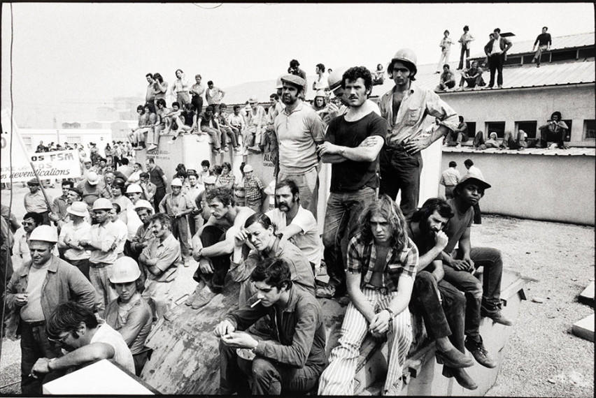Fos‐sur‐Mer-  meeting CGT sur le chantier de l’usine sidérurgique Solmer, 19/06/1973 © Photo : Jacques Windenberger. Musée national de l’histoire et des cultures de l’immigration