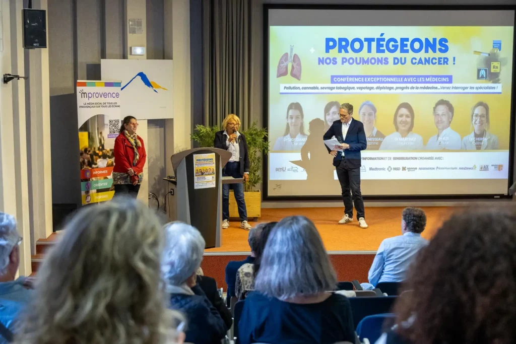 Docteur Florence Molena, présidente de la Commission Médicale d’Établissement du Centre Hospitalier Intercommunal Aix-Pertuis, et Marie-Pierre Sicard Desnuelle, représentante de la municipalité au conseil de surveillance du CHIAP.