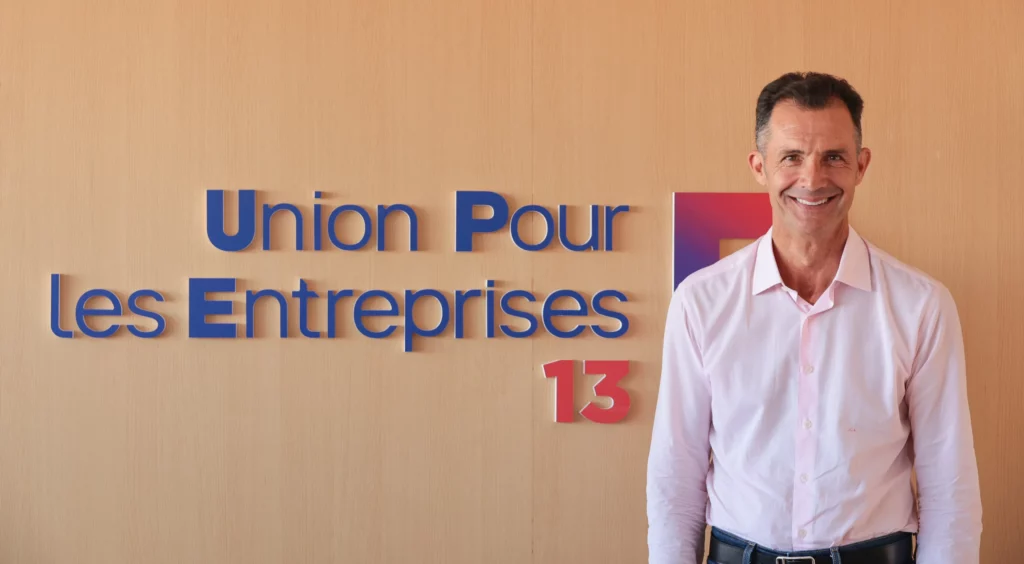 Jean-Christophe Amarantinis, président de l’UPE13, lors de cette rentrée économique marquée par la REF et les grands dossiers du territoire.